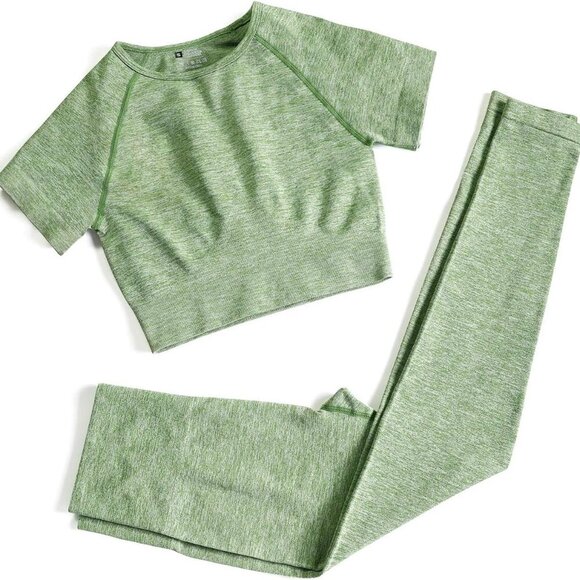 Workout Sets for Women 2 Piece Cute Outfits for Athletic Pilates Gym Clothes - Picture 1 of 5